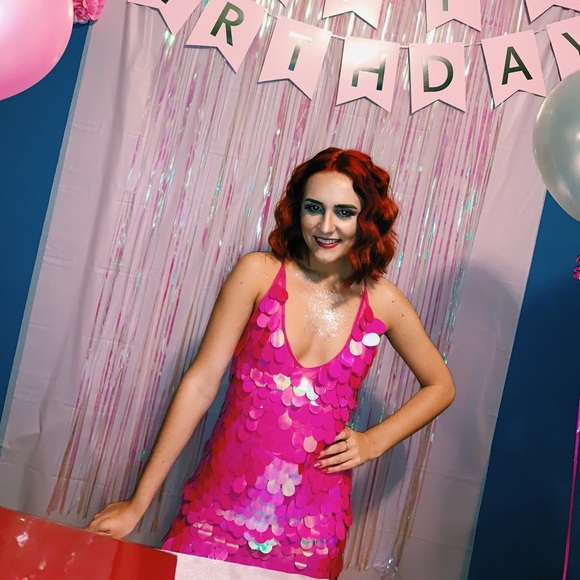 Urban Outfitters Dresses & Skirts - Pink holographic sequin mermaid dress